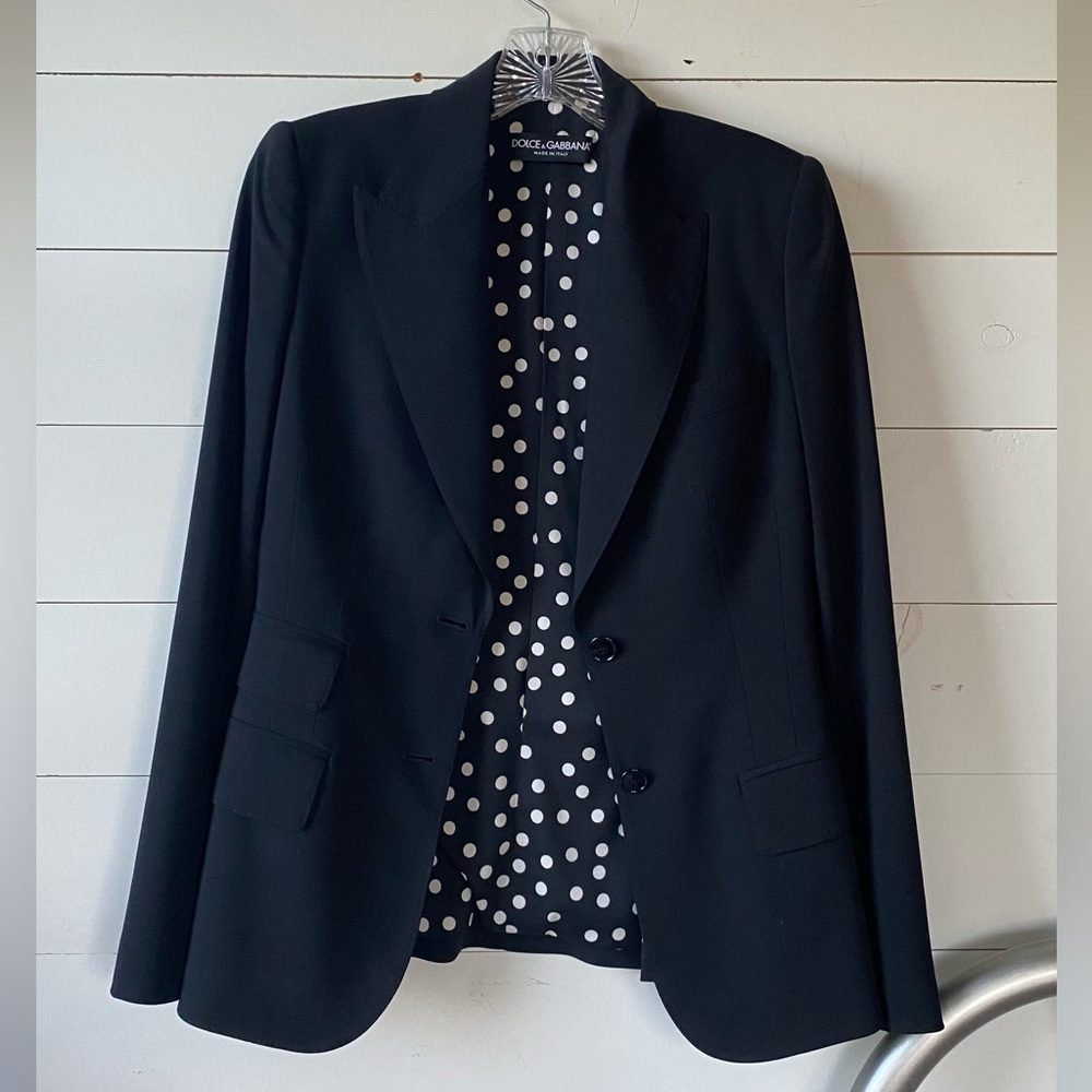 Dolce And Gabbana Blazer/Jacket with Polka Dot Lining